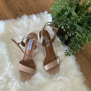 3 in strapped Steve Madden nude heels